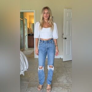 Abercrombie crop top with side-tie details